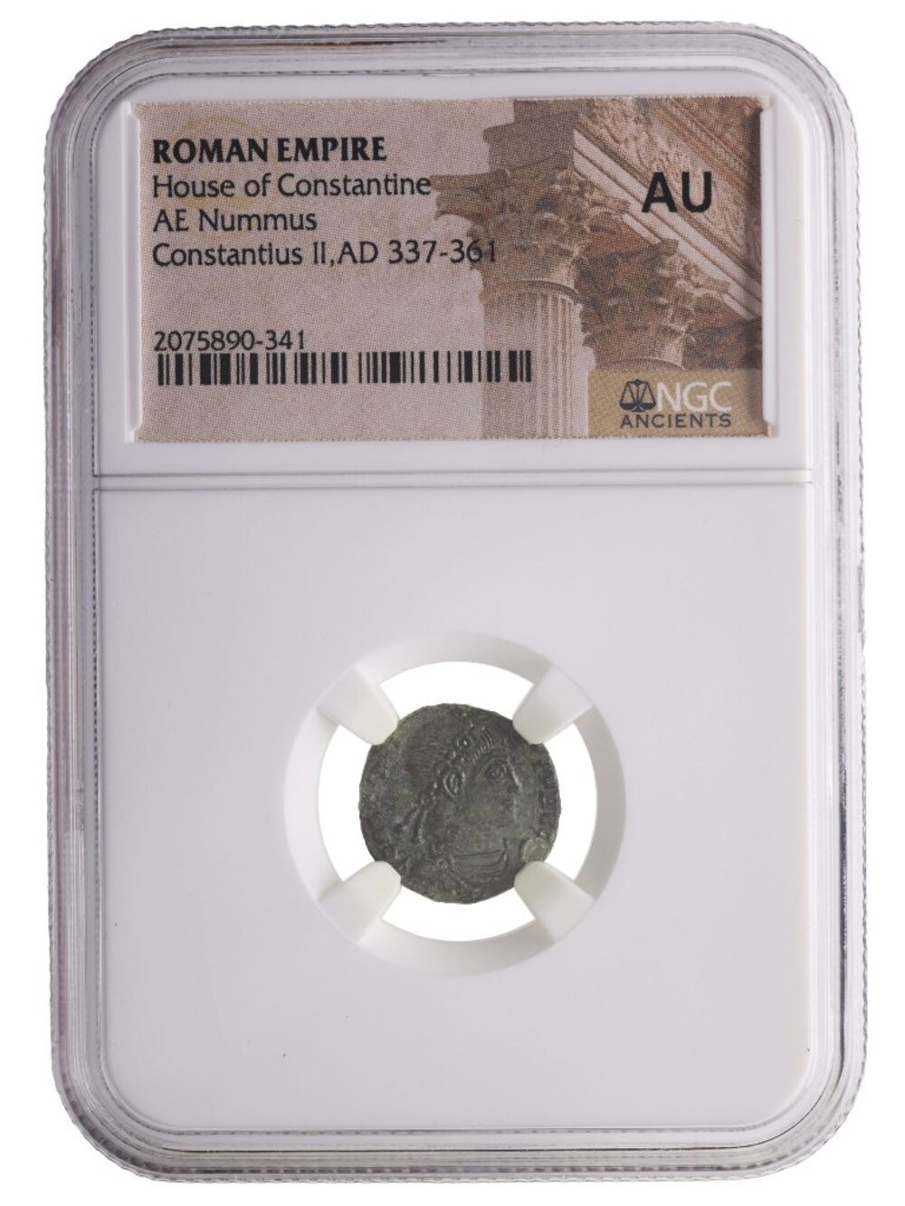 Constantius II AE Nummus AD 337-361 NGC AU Ancient Roman Coin